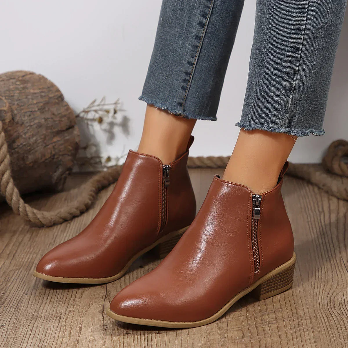 Zoryne | Modieuze enkellaarsjes voor dames – Elegante, comfortabele vrijetijdsschoenen