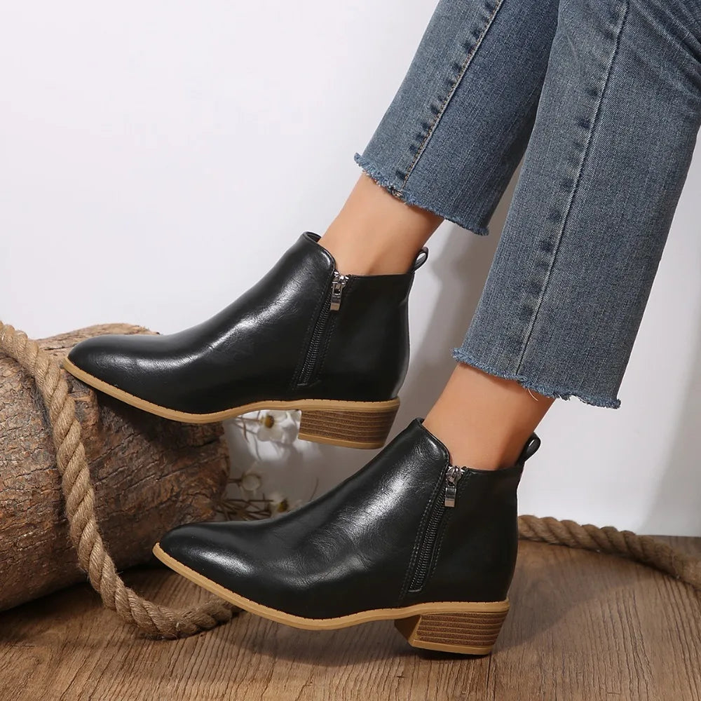 Zoryne | Modieuze enkellaarsjes voor dames – Elegante, comfortabele vrijetijdsschoenen