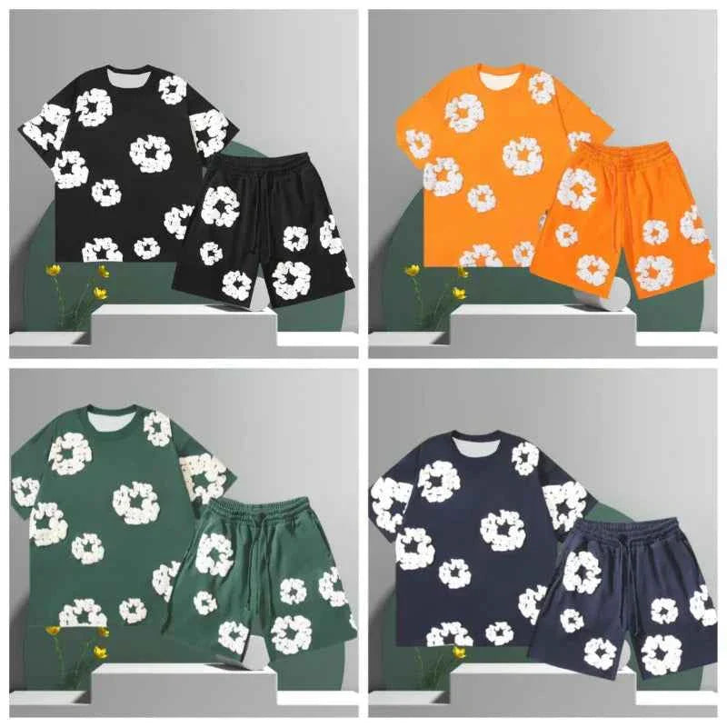 Lysandra | Dames 3D Bloemen Katoenen Shorts Set – Chic Zomer Streetwear Outfit
