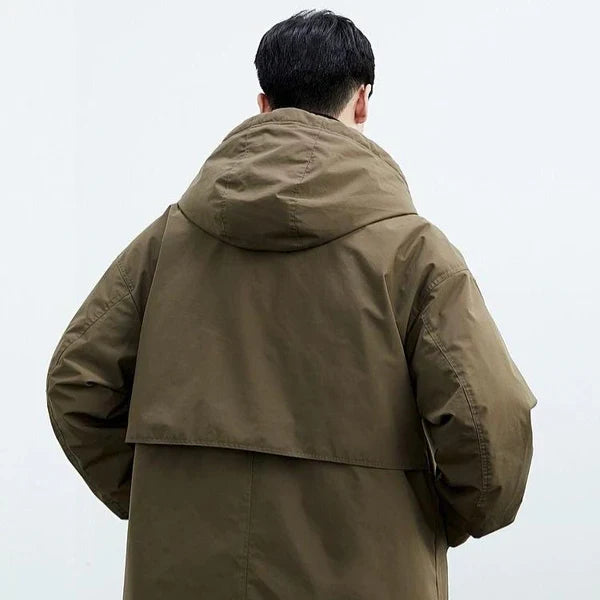 Zevric | Hochwertige, wasserdichte Schutzjacke mit Kapuze, strapazierfähige Outdoor-Jacke