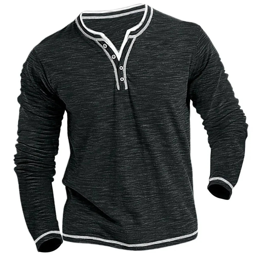 Azren | Herenoverhemd met lange mouwen en knopen, casual slim fit