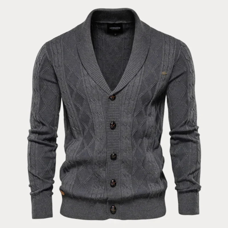 Zorik | Herenvest met knopen – Comfortabele gebreide trui, casual top met lange mouwen om in laagjes te dragen
