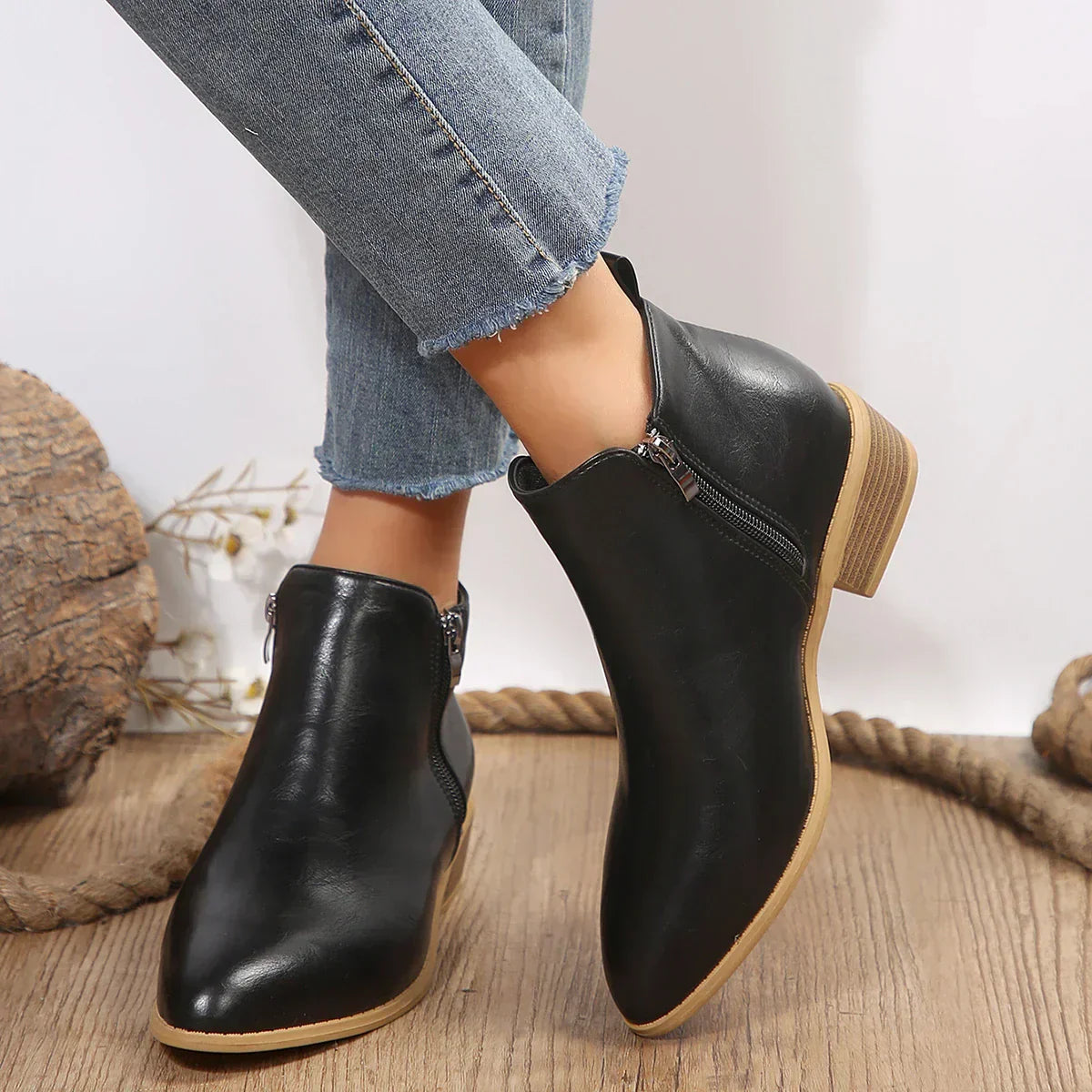 Zoryne | Modieuze enkellaarsjes voor dames – Elegante, comfortabele vrijetijdsschoenen