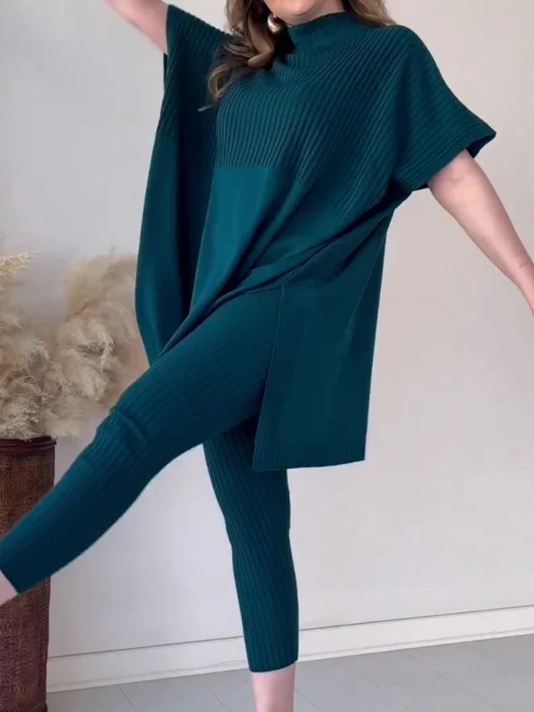 Jania | Casual tweedelige set met vleermuismouwen voor dames – Lichte zomeroutfit