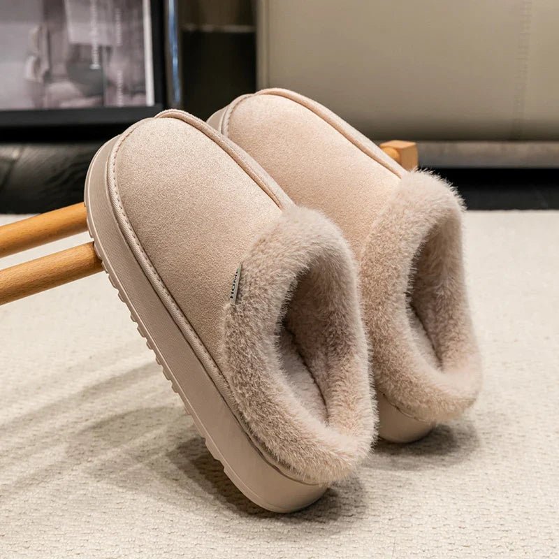 Lorynna | Zachte pluche huisslippers voor dames met comfortabele warme voering en antislipzool