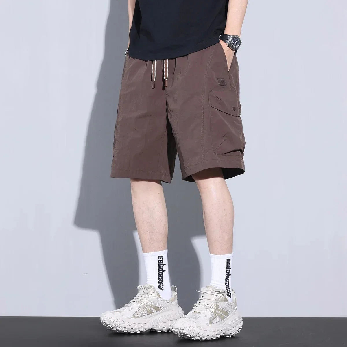 Zephor | Heren Cargo Shorts met Trekkoord – Lichtgewicht Ademende Zomer Casual Shorts