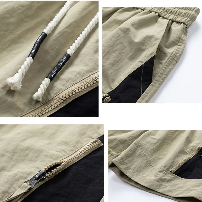Tavion | Ademend short voor heren – lichtgewicht zomerse cargoshort met ritszakken