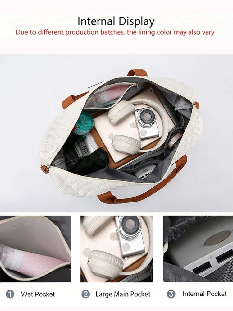 VaultVoyage | Grote reistas met schoenenvak - duurzame nylon weekendtas