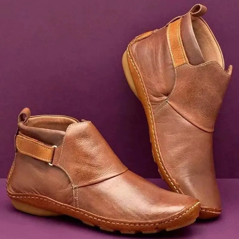 FlexBoot | Bottines orthopédiques en cuir pour femmes - chaussures confortables et élégantes pour la marche et le soulagement de la douleur