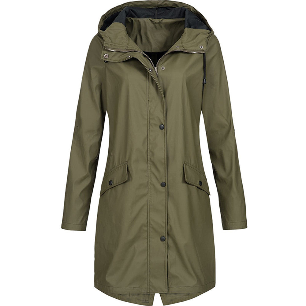 Eefje | Imperméable à capuche, léger, coupe-vent, veste décontractée pour les activités de plein air et les voyages