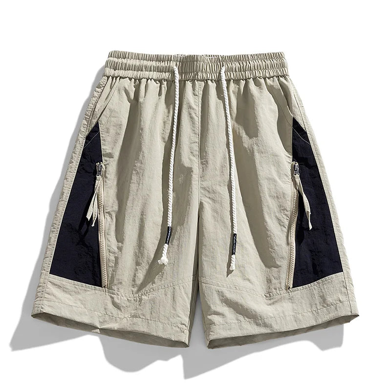Tavion | Ademend short voor heren – lichtgewicht zomerse cargoshort met ritszakken