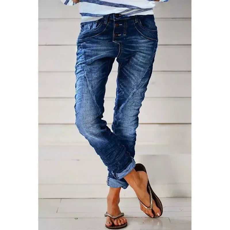 Ulvaria | Pantalon en denim stretch pour femme – Coupe slim confortable, jean décontracté, denim doux et souple