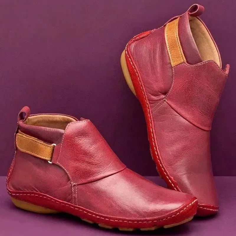 FlexBoot | Bottines orthopédiques en cuir pour femmes - chaussures confortables et élégantes pour la marche et le soulagement de la douleur