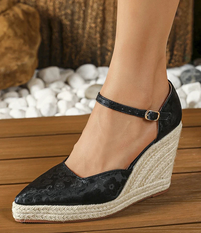 Raluca | Sandales compensées bohèmes pour femmes - Chaussures d'été élégantes et confortables