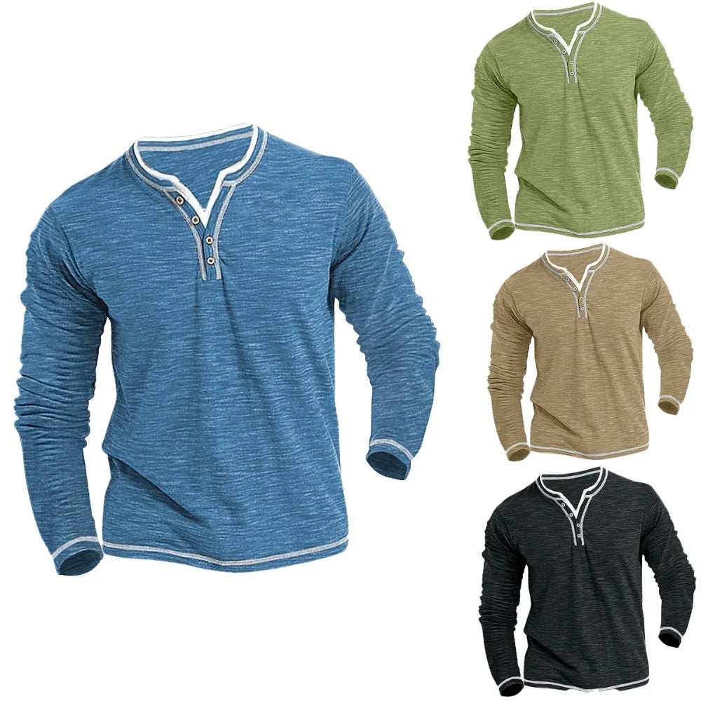 Azren | Herenoverhemd met lange mouwen en knopen, casual slim fit