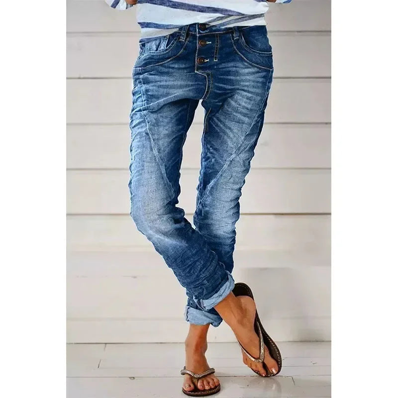 Ulvaria | Pantalon en denim stretch pour femme – Coupe slim confortable, jean décontracté, denim doux et souple