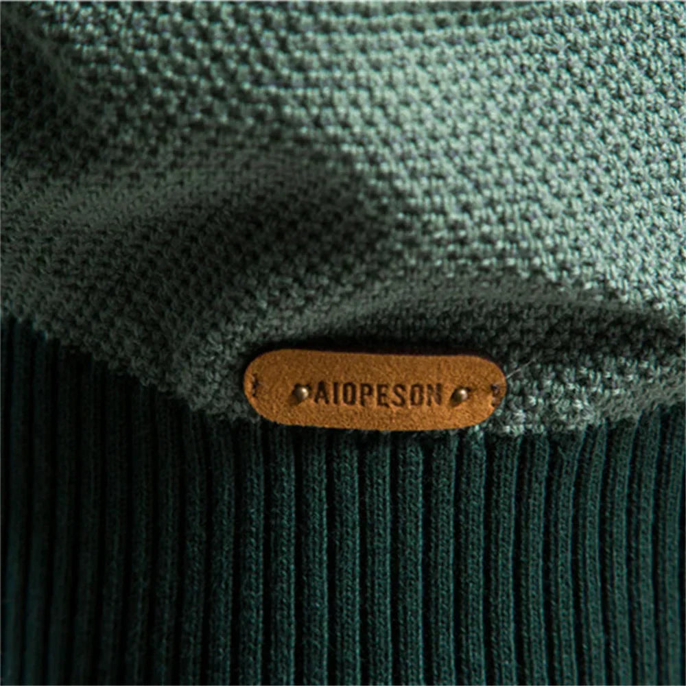 Pryce | Driekleurige trui met ronde hals voor heren – Premium casual gebreide pullover