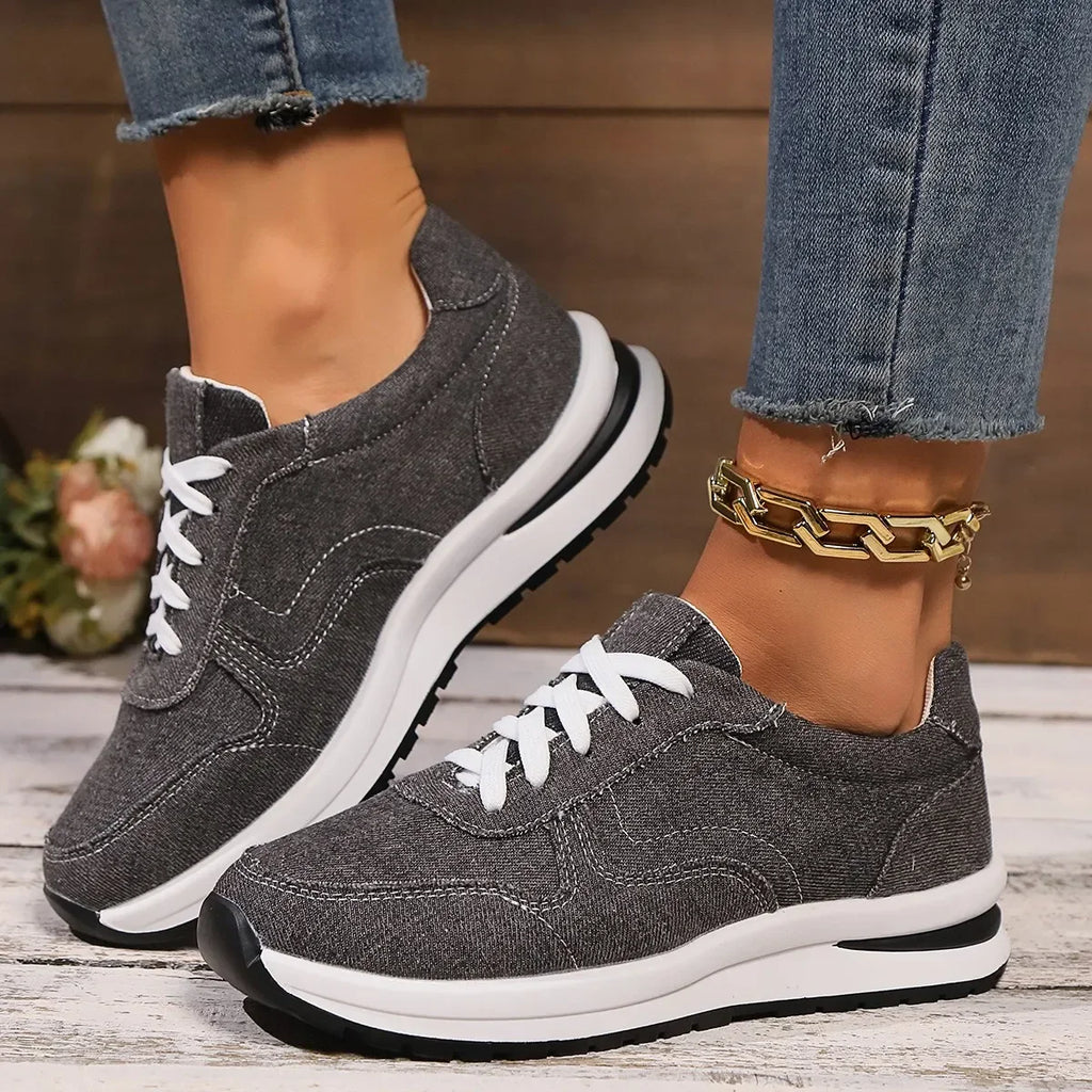 Bluette | Denim-Sneaker für Damen, lässige Schuhe, atmungsaktiv, stylisch
