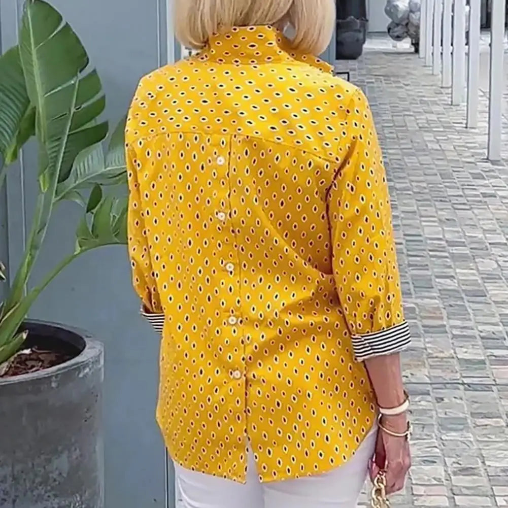 Tansia | Bedrukt casual overhemd voor dames – Losvallende, luchtige zomerblouse