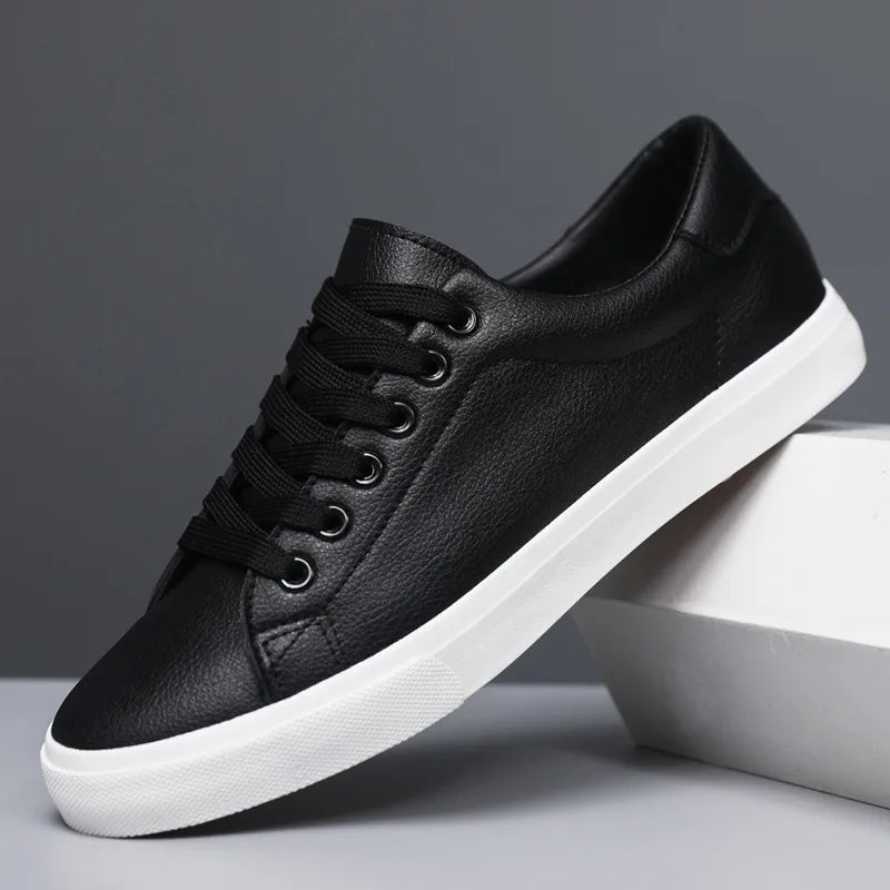 Rovex | Klassieke leren herensneakers – Ademend vetersysteem, comfortabele en duurzame schoenen