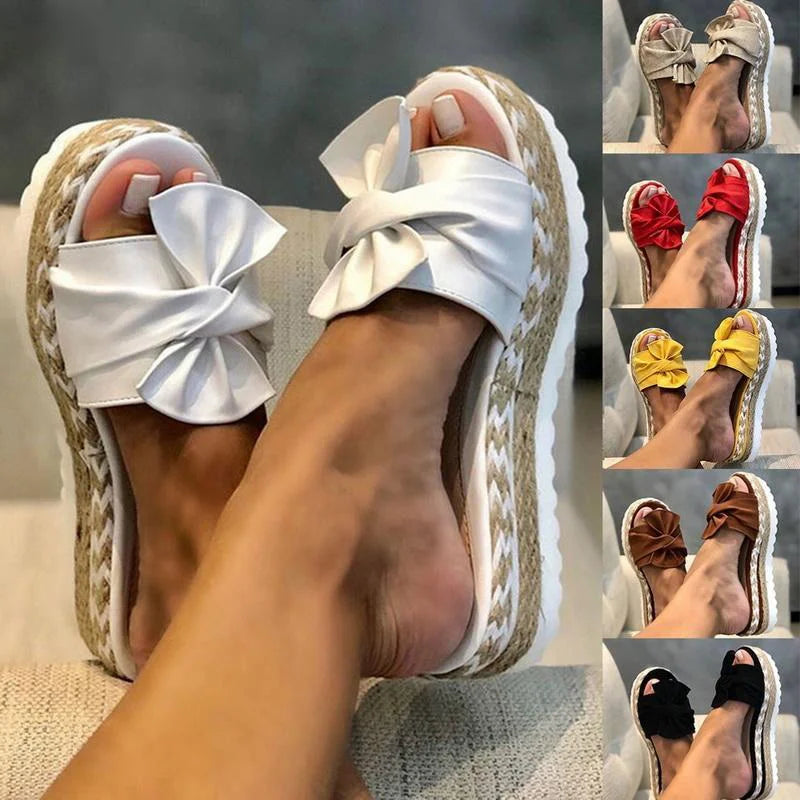 Meloryn | Elegante sandalen met strik voor dames – Lichtgewicht, platte, casual zomersandalen