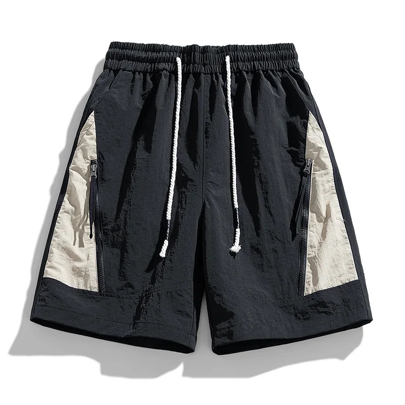 Tavion | Ademend short voor heren – lichtgewicht zomerse cargoshort met ritszakken