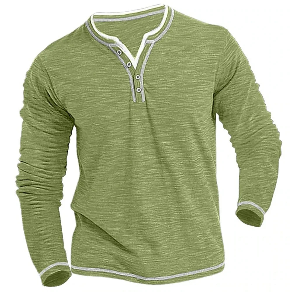 Azren | Herenoverhemd met lange mouwen en knopen, casual slim fit