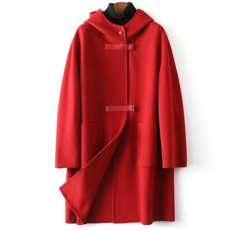 Thessalie | Manteau femme en laine couleur argile – Chaud, élégant et confortable