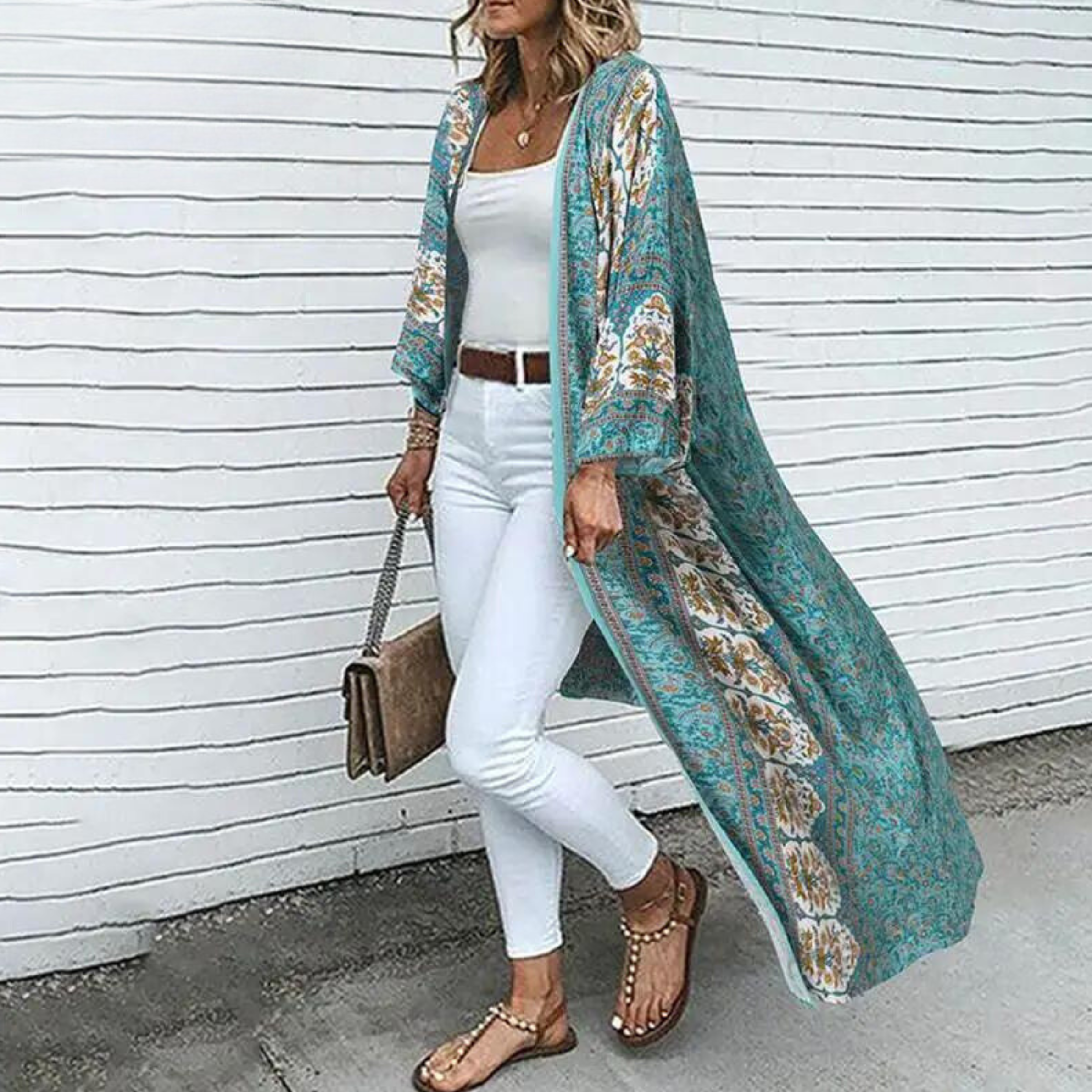 Primora | Boho Flow-vest voor dames, open aan de voorkant, met lange mouwen