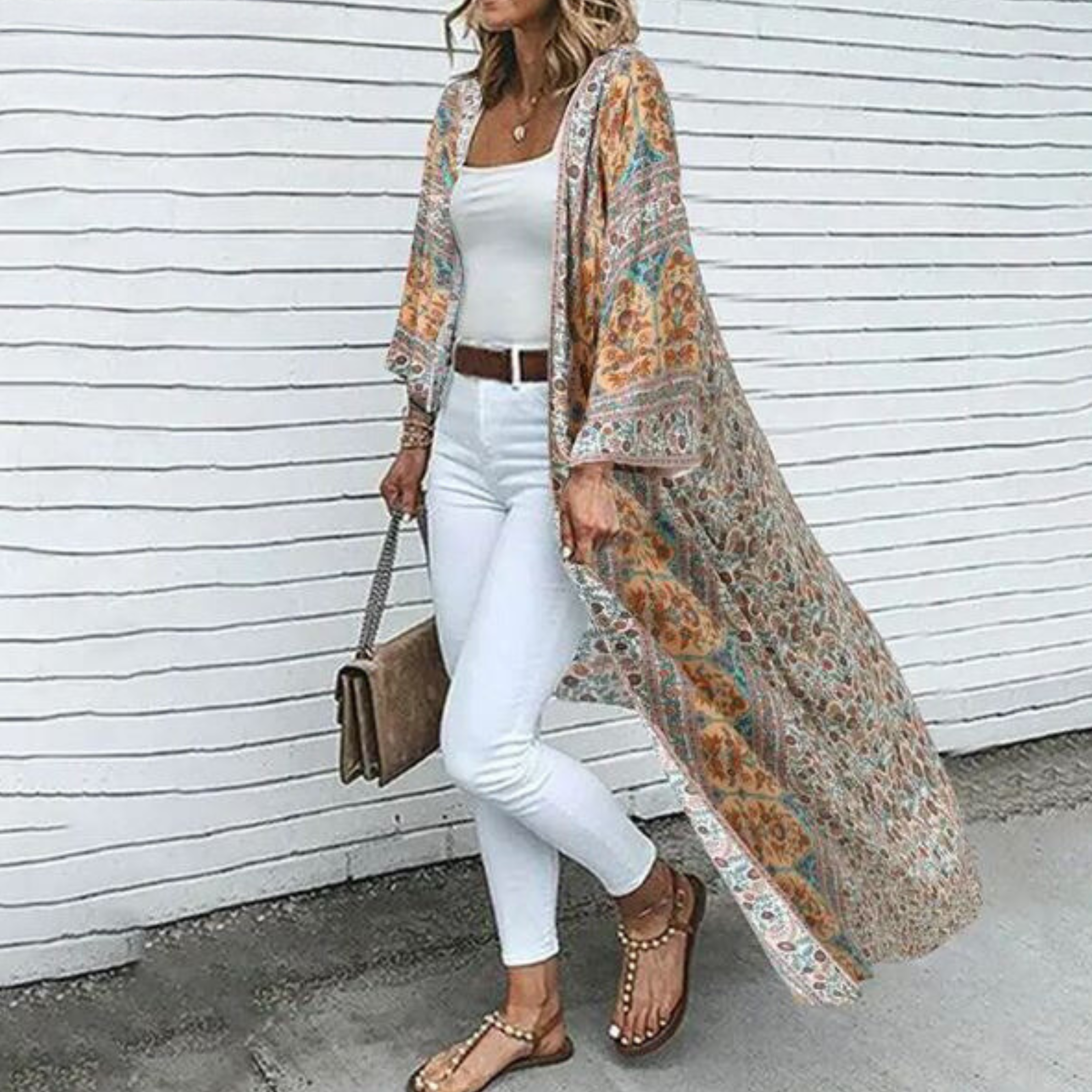 Primora | Boho Flow-vest voor dames, open aan de voorkant, met lange mouwen