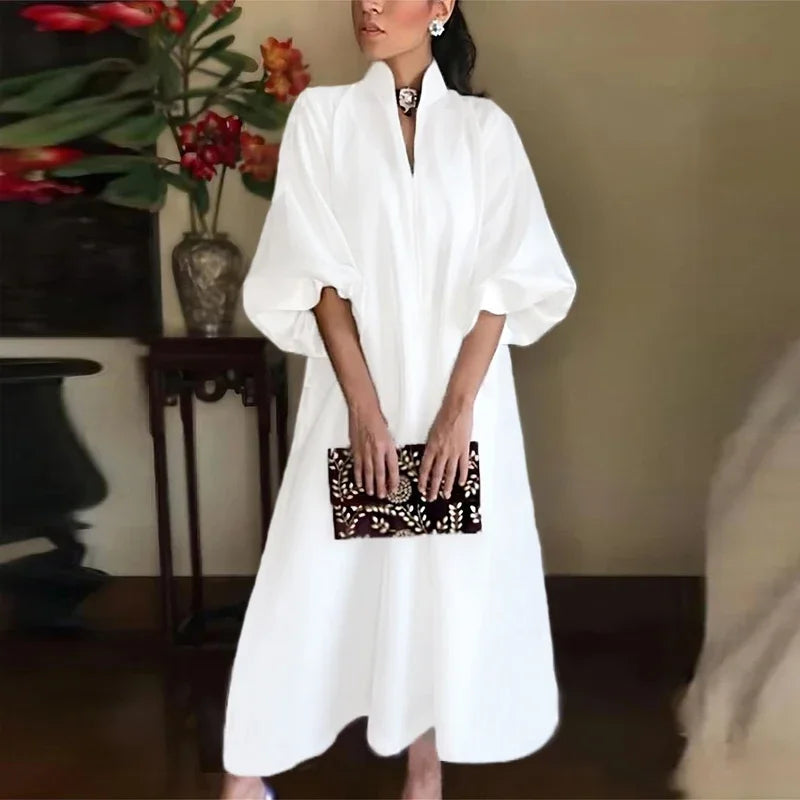 Vinael | Dames zomer maxi-jurk – modieuze elegante casual jurk