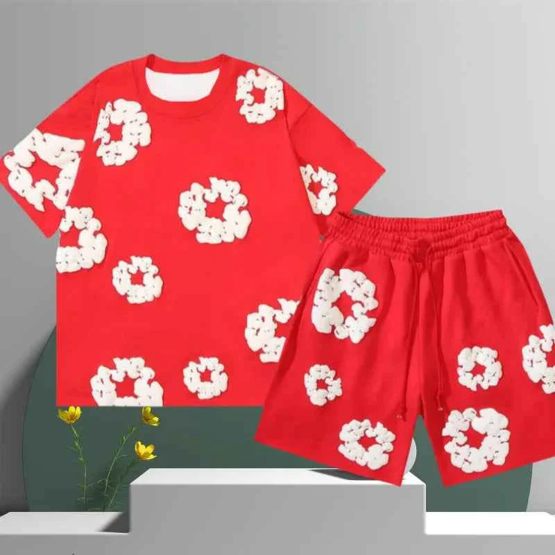 Lysandra | Dames 3D Bloemen Katoenen Shorts Set – Chic Zomer Streetwear Outfit