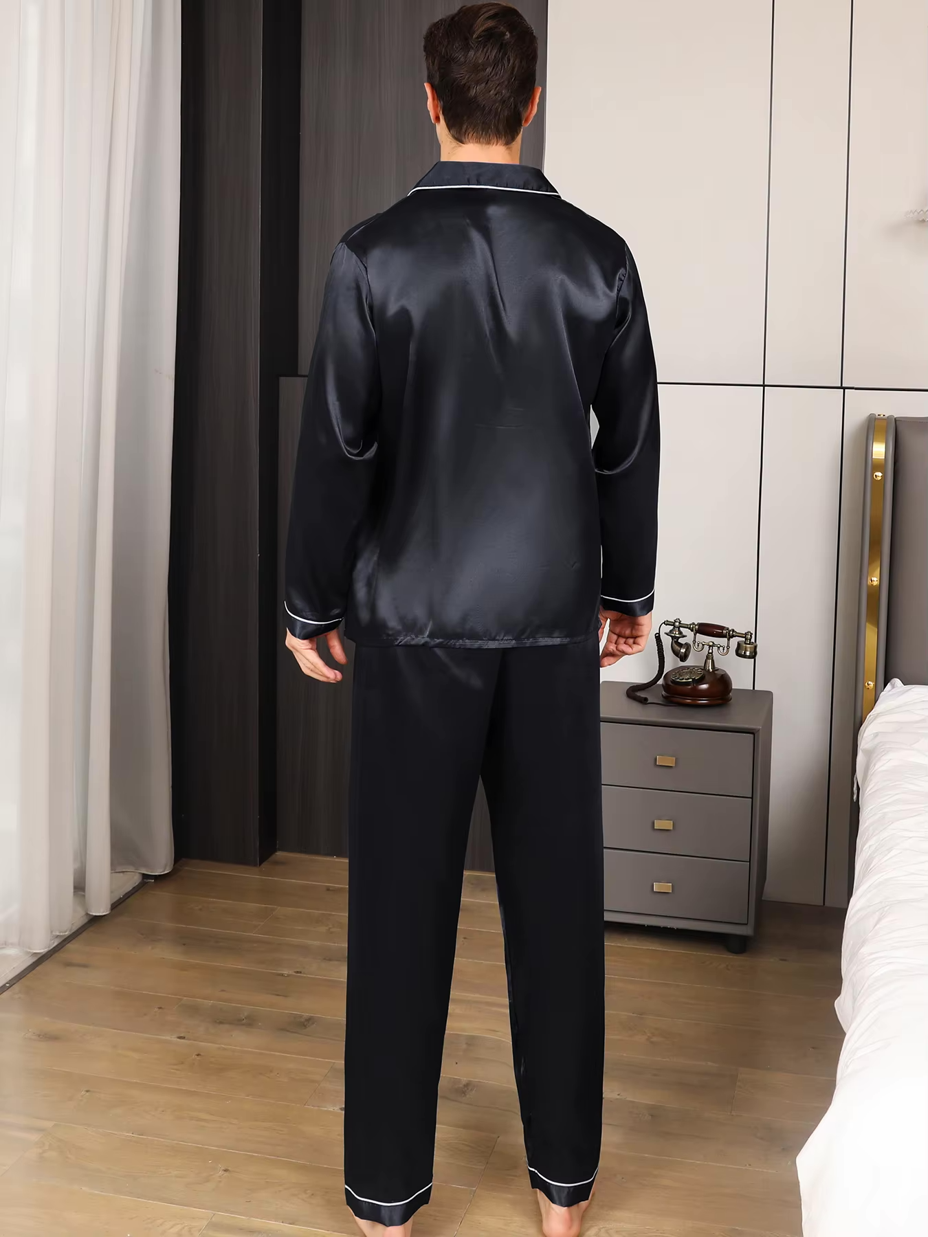 Oryan | Heren Luxe Satijnen Pyjama Set – Zijdezacht