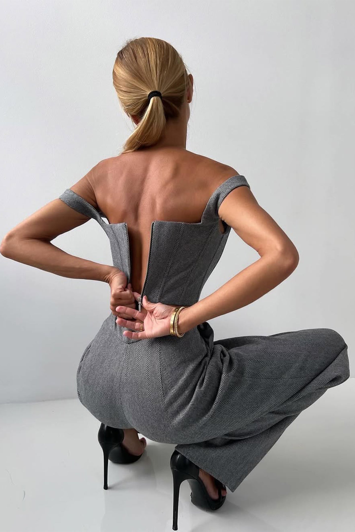 Elaris | Chique 3-delige damespak met blazer met dubbele rij knopen