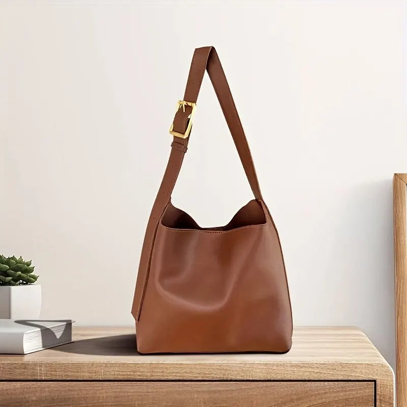 AuraSling | Sac bandoulière en cuir pour femme, sac à main minimaliste de grande capacité, élégant pour un usage quotidien