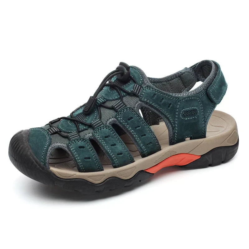 ComforTrek | Sandales en cuir pour hommes - chaussures d'été résistantes et respirantes