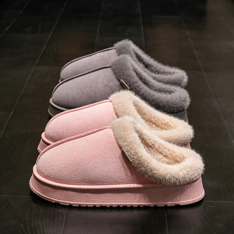 Lorynna | Zachte pluche huisslippers voor dames met comfortabele warme voering en antislipzool