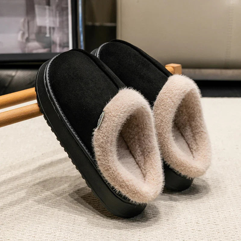 Lorynna | Zachte pluche huisslippers voor dames met comfortabele warme voering en antislipzool