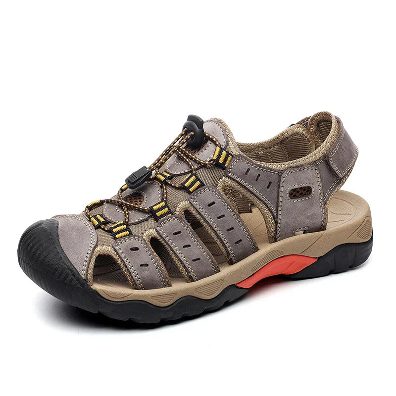 ComforTrek | Sandales en cuir pour hommes - chaussures d'été résistantes et respirantes