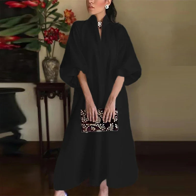 Vinael | Dames zomer maxi-jurk – modieuze elegante casual jurk