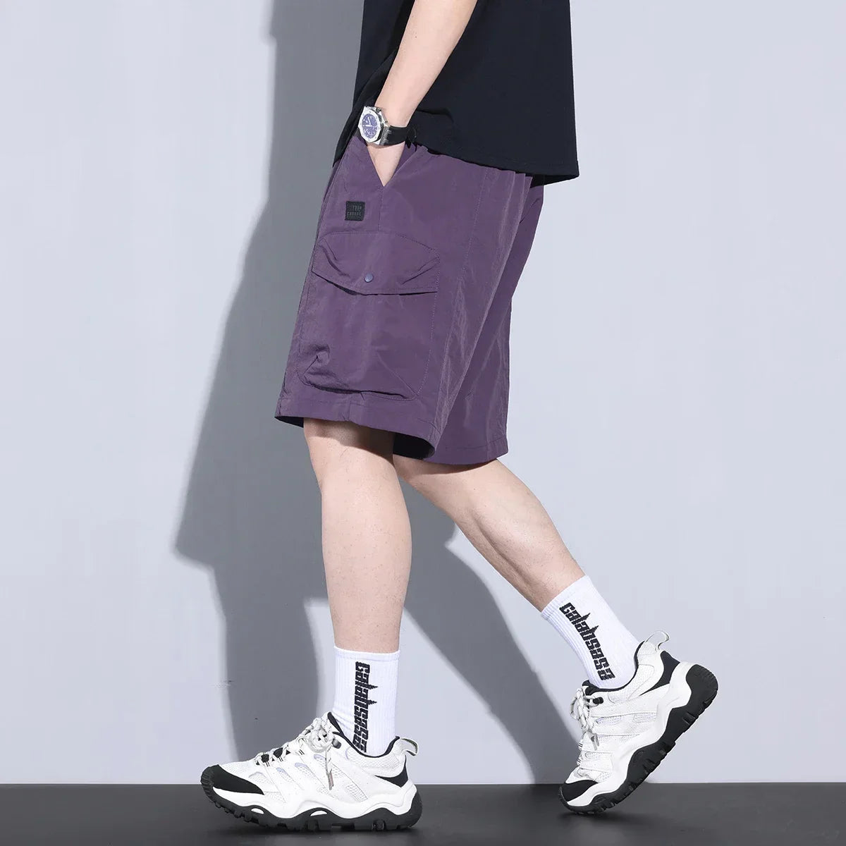 Zephor | Heren Cargo Shorts met Trekkoord – Lichtgewicht Ademende Zomer Casual Shorts