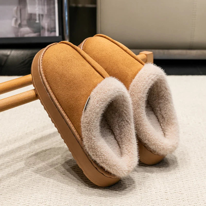 Lorynna | Zachte pluche huisslippers voor dames met comfortabele warme voering en antislipzool