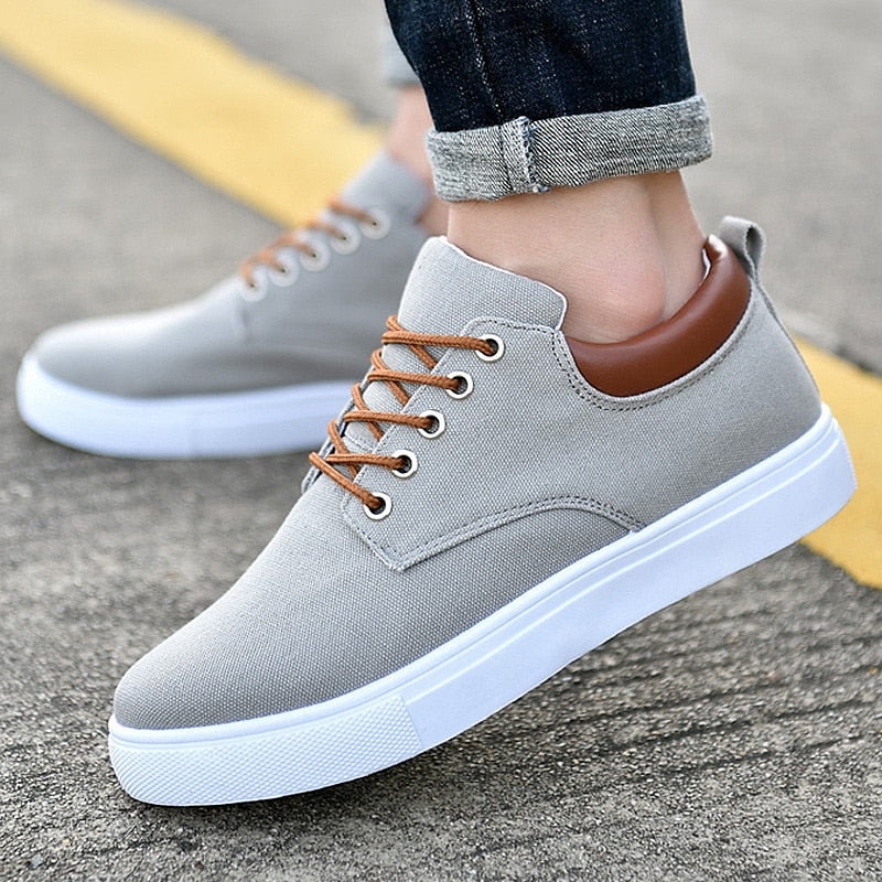 Arkalon | Canvas sneakers voor heren – Casual vetersneakers