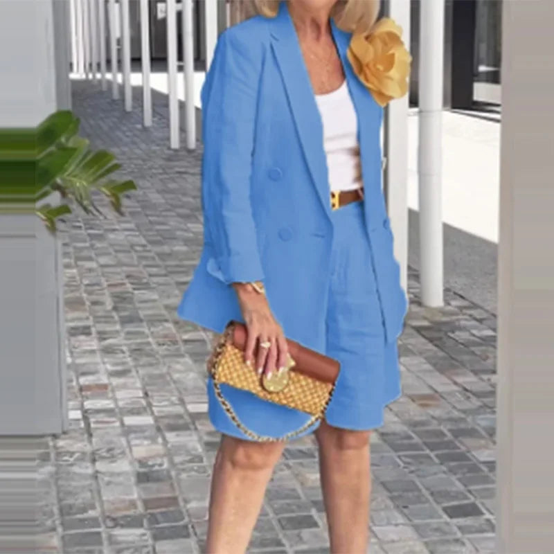 Qirah | 2-delige zakelijke set voor dames – Elegant vest & korte broek