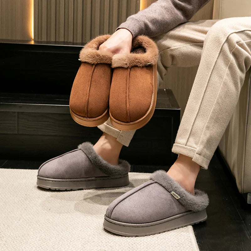 Lorynna | Zachte pluche huisslippers voor dames met comfortabele warme voering en antislipzool