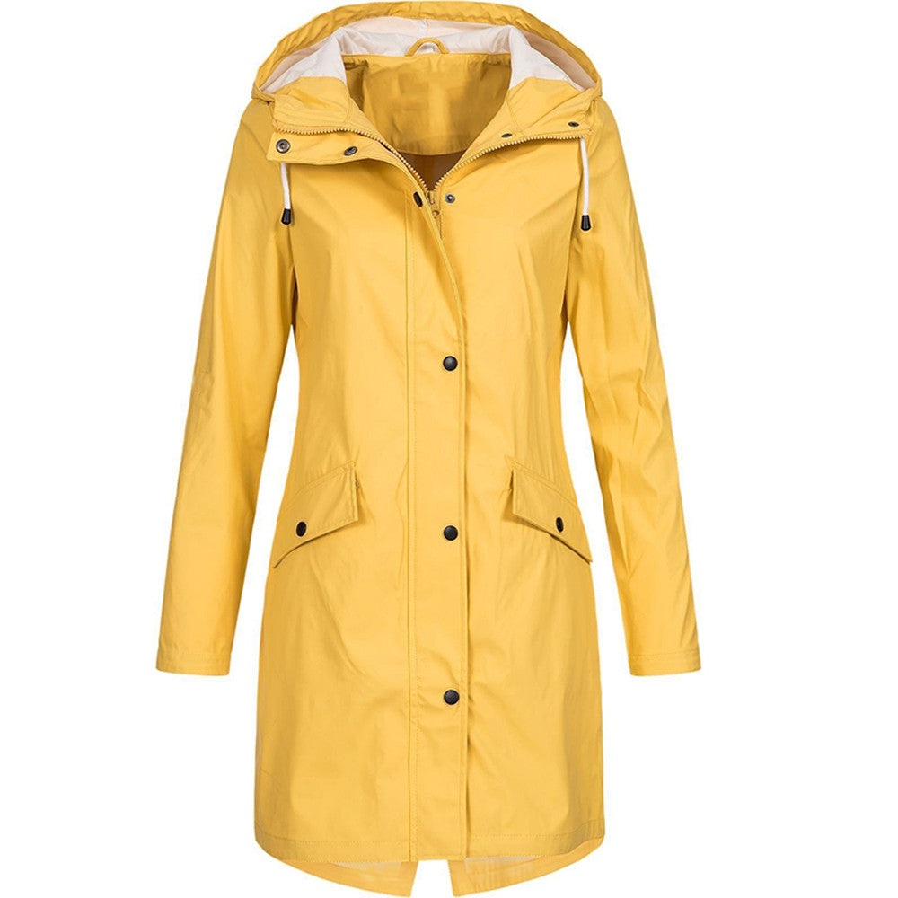 Eefje | Imperméable à capuche, léger, coupe-vent, veste décontractée pour les activités de plein air et les voyages