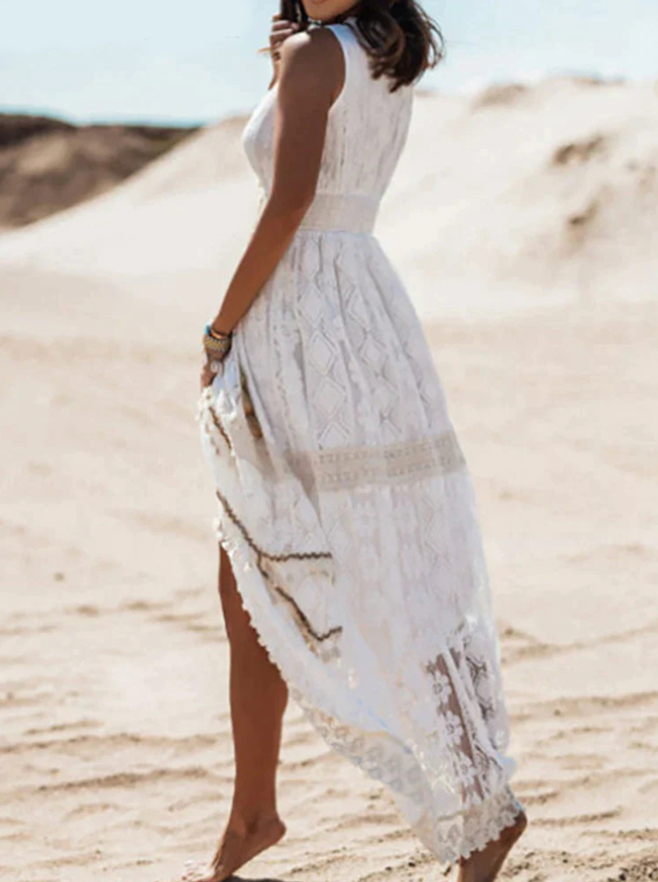 Chalira | Boho maxi-jurk voor dames – zwierige zomerjurk, elegante bohemian lange jurk voor strand- en casual gebruik