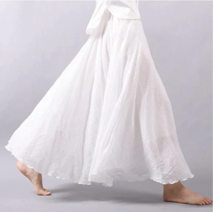 Angela | Elegante maxi-rok voor dames – soepel vallende lange rok met hoge taille