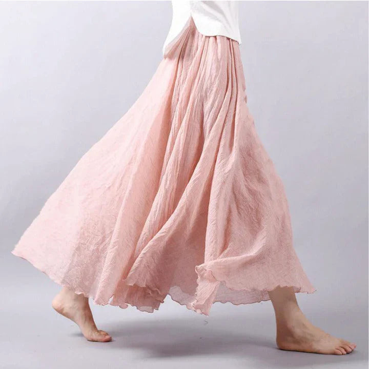 Angela | Elegante maxi-rok voor dames – soepel vallende lange rok met hoge taille