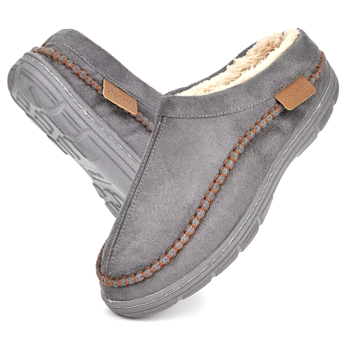 Magnor | Comfortabele herenslippers van traagschuim – warme fleecevoering voor binnenshuis met antislipzool voor comfortabel thuisgebruik